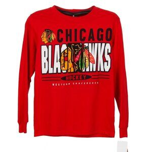Chicago Blackhawks Red Long Sleeve Tee – Size Large
